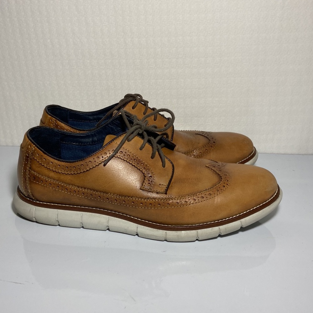 Men's Tan Leather Oxfords